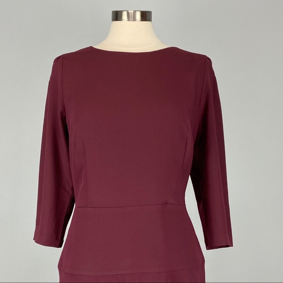 Ann Taylor Seamed Flare Dress in Mauve Rose 14 - Picture 4 of 15